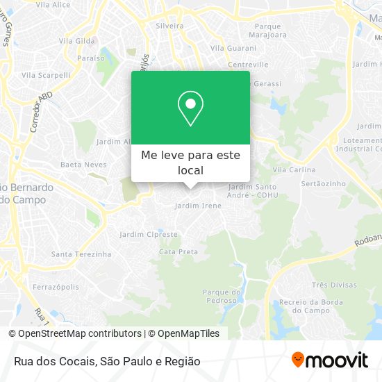 Rua dos Cocais mapa