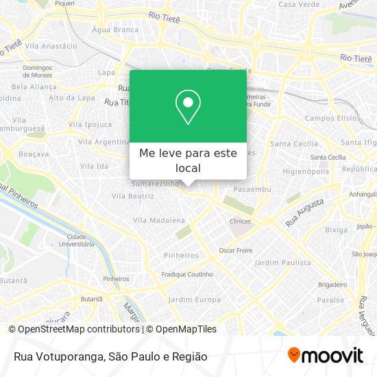 Rua Votuporanga mapa