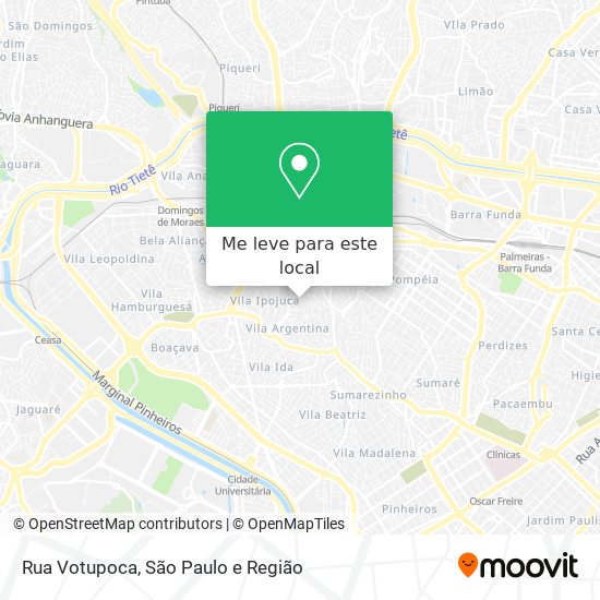 Rua Votupoca mapa