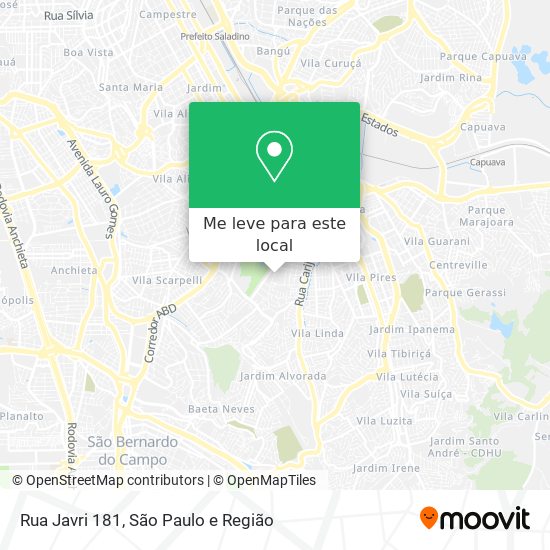 Rua Javri 181 mapa