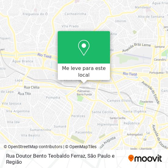 Rua Doutor Bento Teobaldo Ferraz mapa