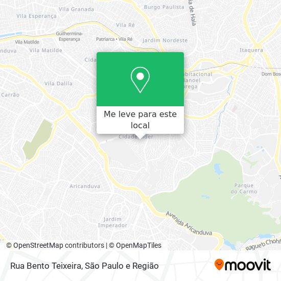 Rua Bento Teixeira mapa