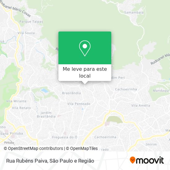 Rua Rubéns Paiva mapa