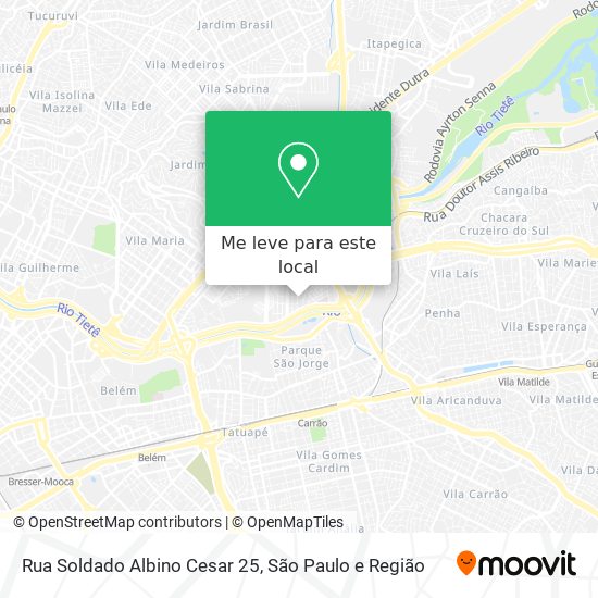 Rua Soldado Albino Cesar 25 mapa