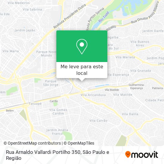 Rua Arnaldo Vallardi Portilho 350 mapa