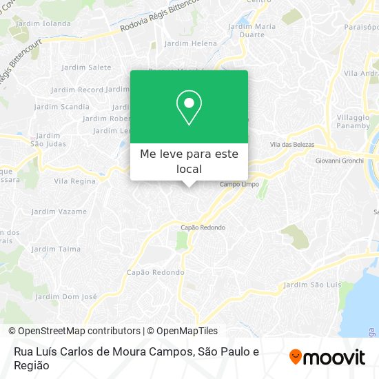 Rua Luís Carlos de Moura Campos mapa