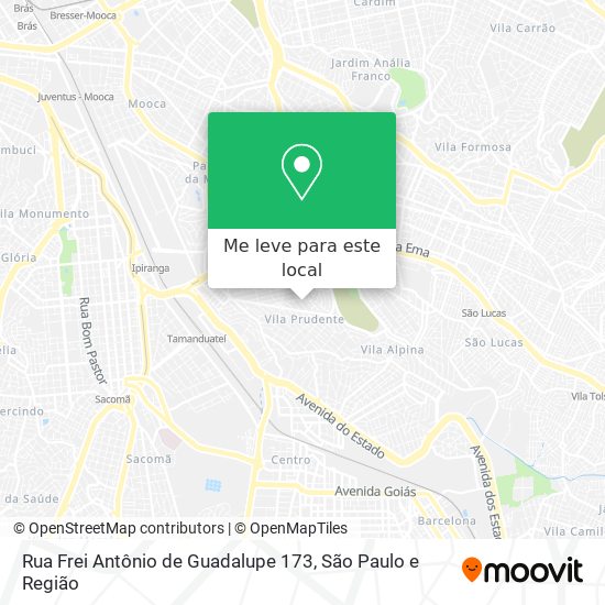Rua Frei Antônio de Guadalupe 173 mapa