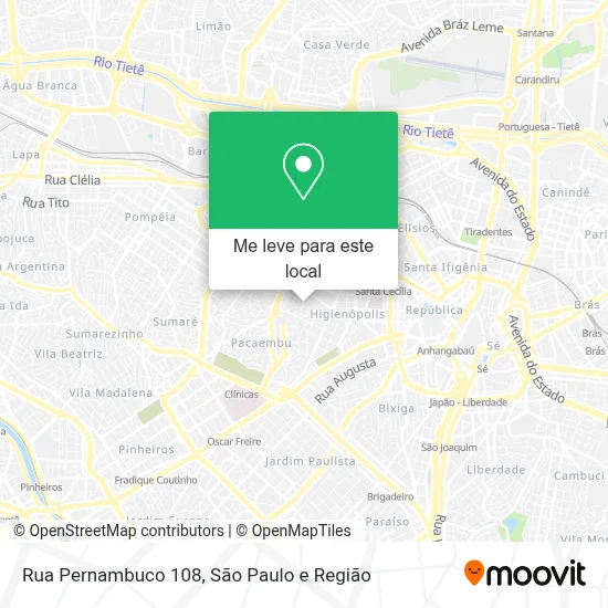 Rua Pernambuco 108 mapa