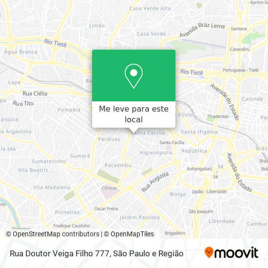 Rua Doutor Veiga Filho 777 mapa
