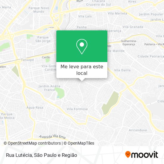 Rua Lutécia mapa