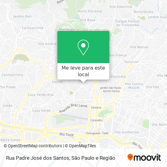Rua Padre José dos Santos mapa
