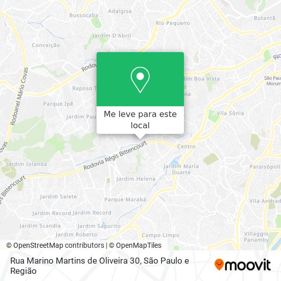 Rua Marino Martins de Oliveira 30 mapa