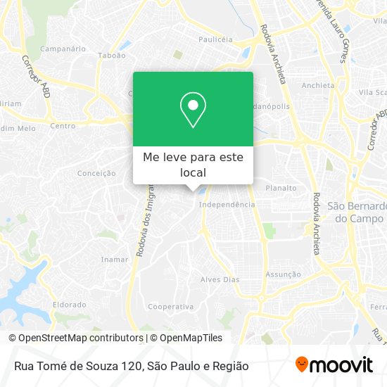 Rua Tomé de Souza 120 mapa