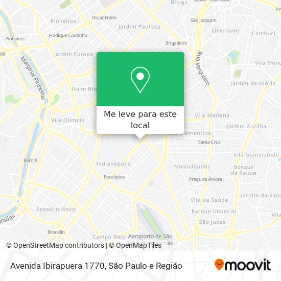 Avenida Ibirapuera 1770 mapa