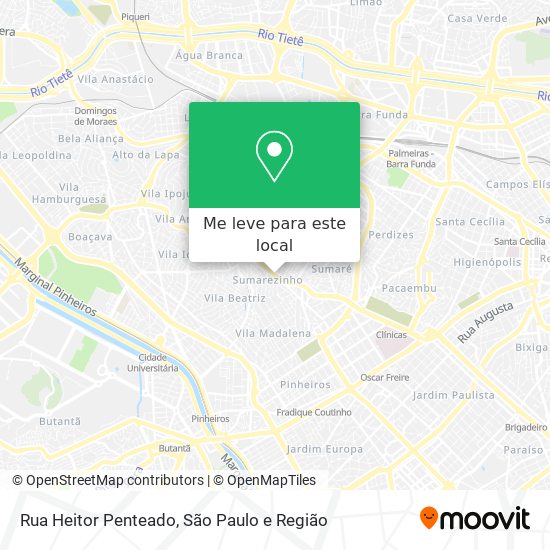 Rua Heitor Penteado mapa