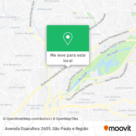 Avenida Guarulhos 2605 mapa