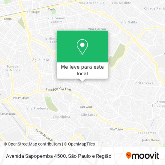 Avenida Sapopemba 4500 mapa