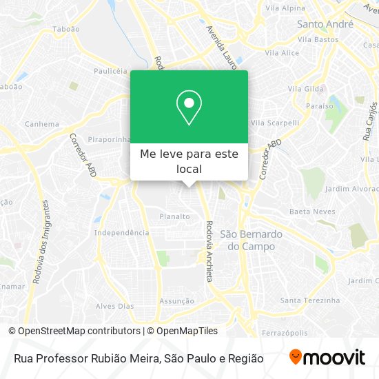 Rua Professor Rubião Meira mapa
