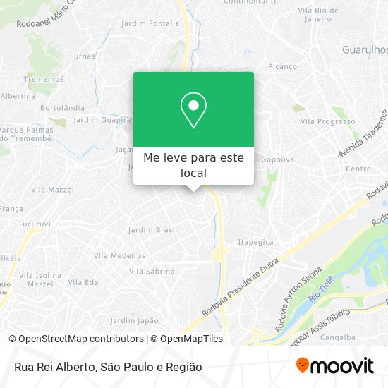 Rua Rei Alberto mapa