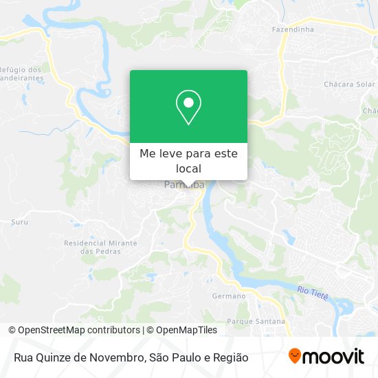 Rua Quinze de Novembro mapa