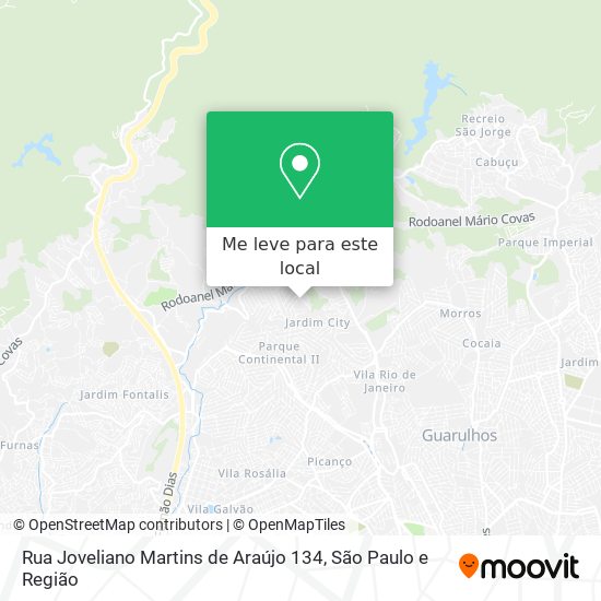Rua Joveliano Martins de Araújo 134 mapa