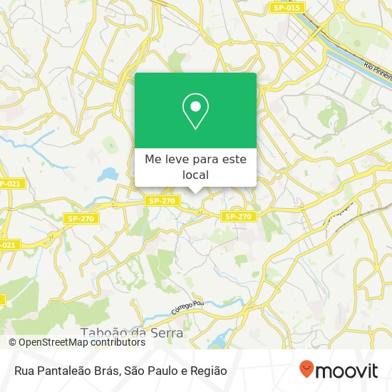 Rua Pantaleão Brás mapa