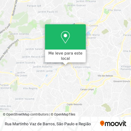 Rua Martinho Vaz de Barros mapa