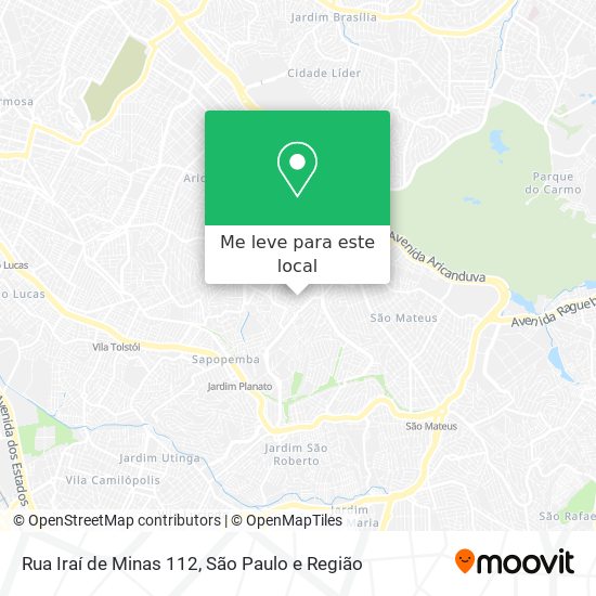 Rua Iraí de Minas 112 mapa