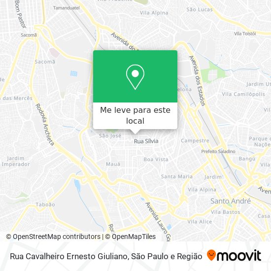 Rua Cavalheiro Ernesto Giuliano mapa