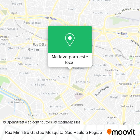 Rua Ministro Gastão Mesquita mapa