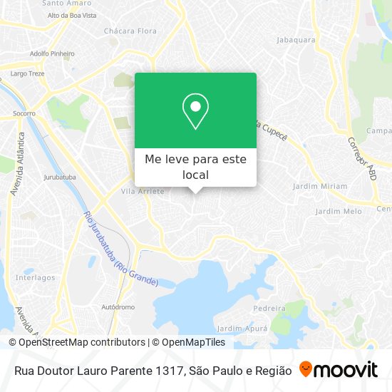 Rua Doutor Lauro Parente 1317 mapa