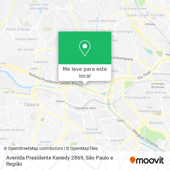 Avenida Presidente Kenedy 2869 mapa