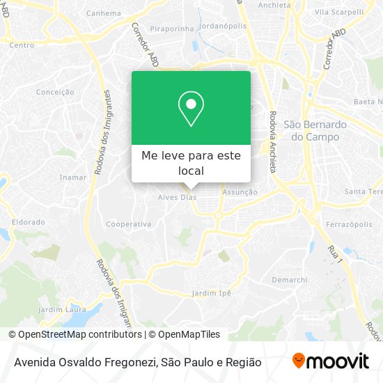 Avenida Osvaldo Fregonezi mapa