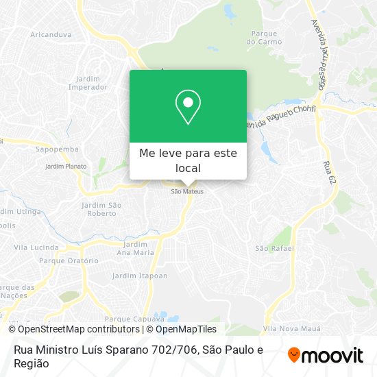 Rua Ministro Luís Sparano 702 / 706 mapa