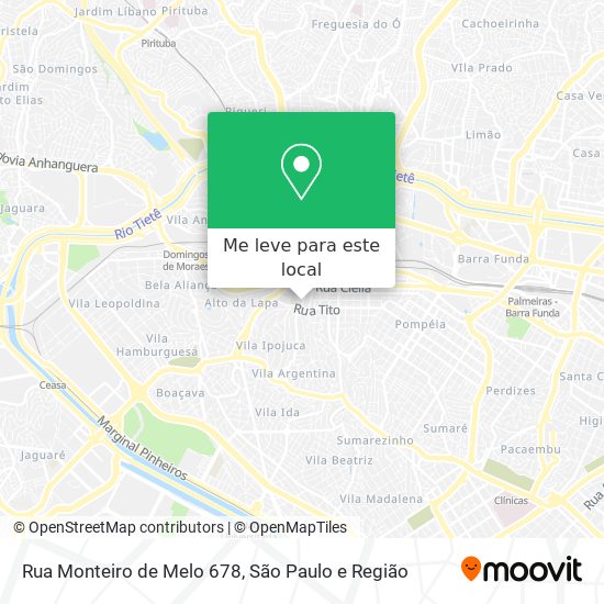 Rua Monteiro de Melo 678 mapa