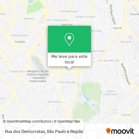 Rua dos Democratas mapa