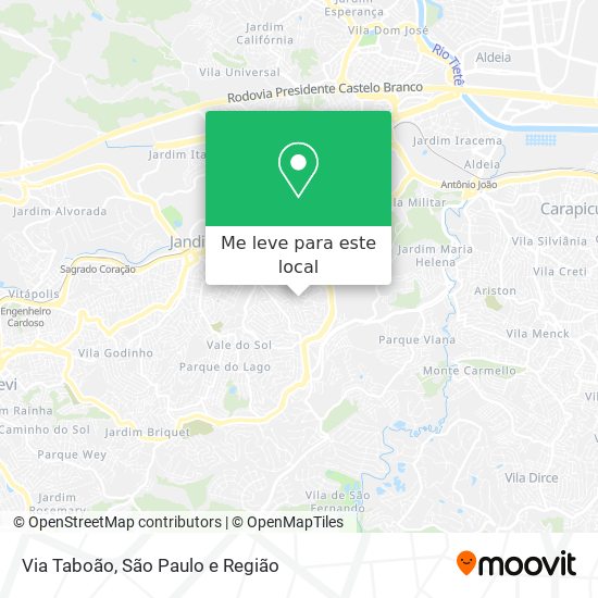Via Taboão mapa