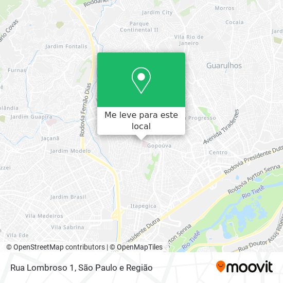 Rua Lombroso 1 mapa
