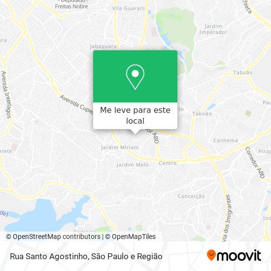 Rua Santo Agostinho mapa