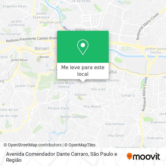 Avenida Comendador Dante Carraro mapa