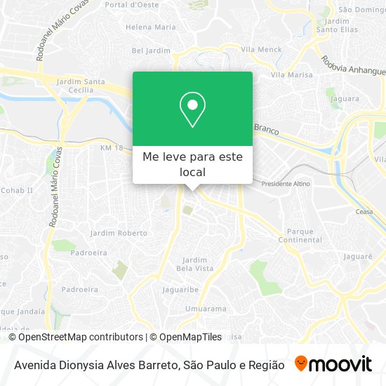 Avenida Dionysia Alves Barreto mapa