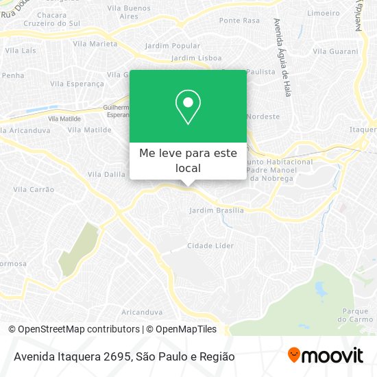 Avenida Itaquera 2695 mapa