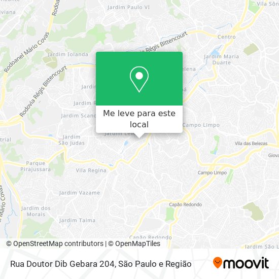 Rua Doutor Dib Gebara 204 mapa