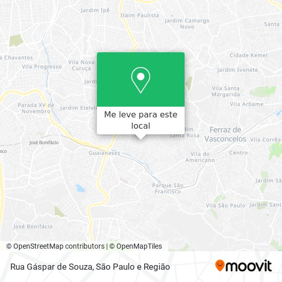 Rua Gáspar de Souza mapa