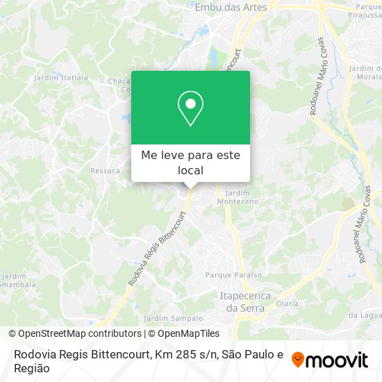 Rodovia Regis Bittencourt, Km 285 s / n mapa