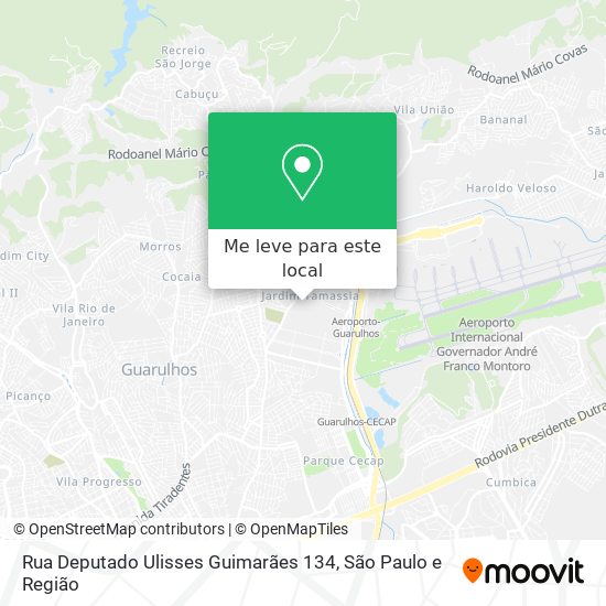 Rua Deputado Ulisses Guimarães 134 mapa