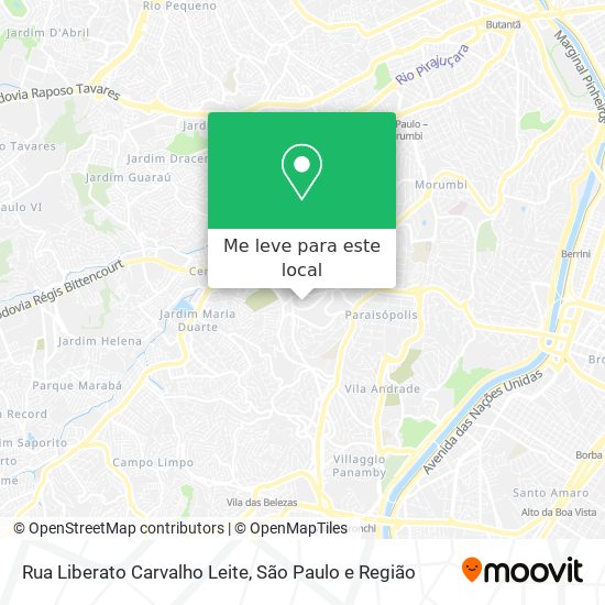 Rua Liberato Carvalho Leite mapa