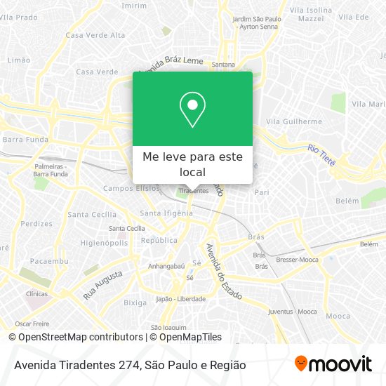 Avenida Tiradentes 274 mapa