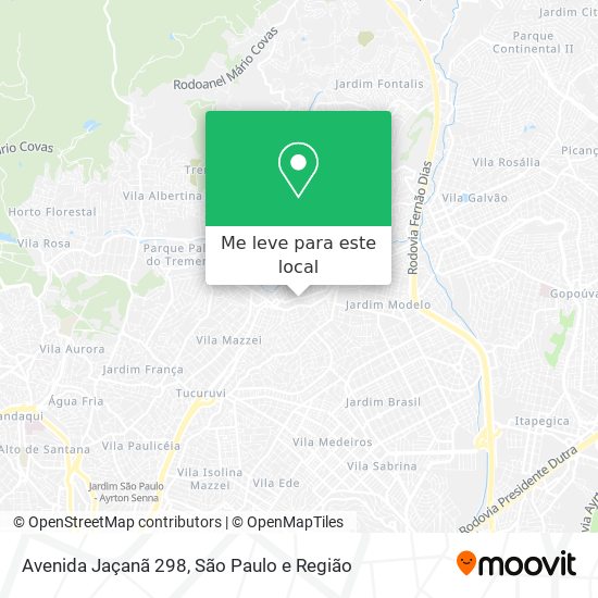 Avenida Jaçanã 298 mapa