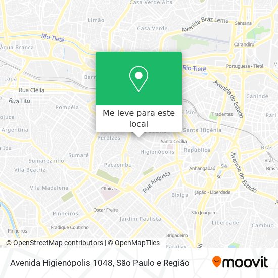 Avenida Higienópolis 1048 mapa